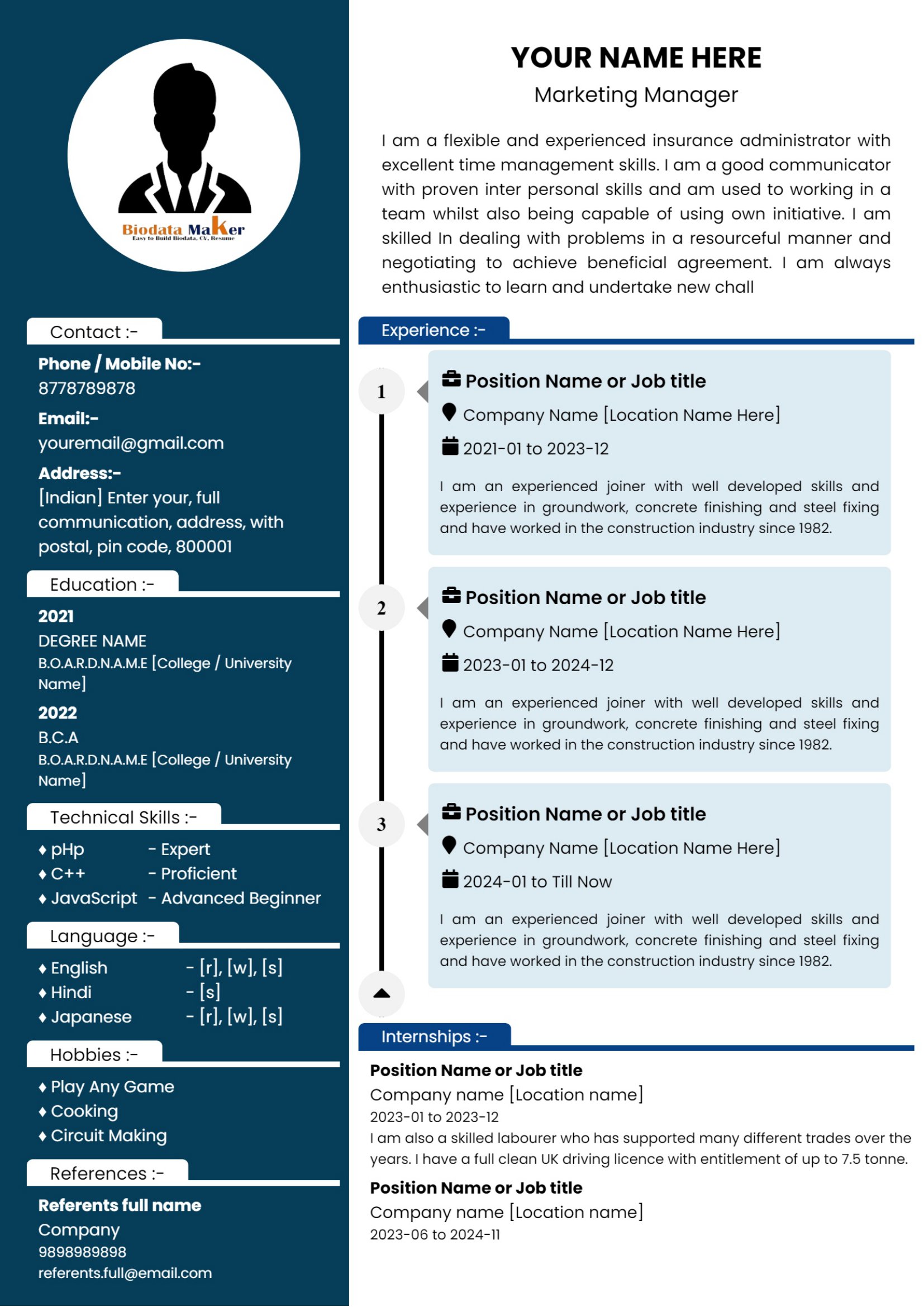 example-of-biodata-form