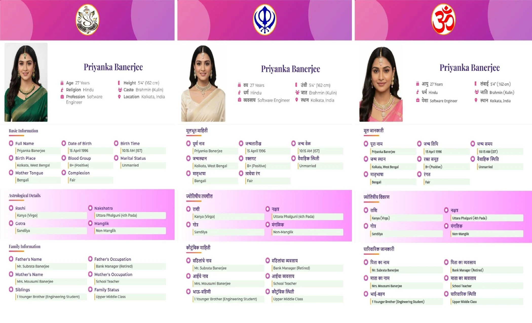 Marriage biodata format online free download